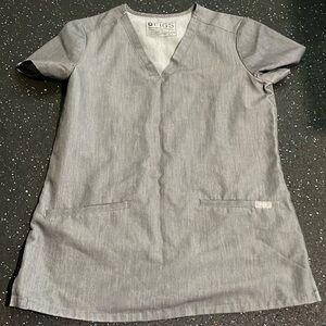 Figs scrub top XXS gray